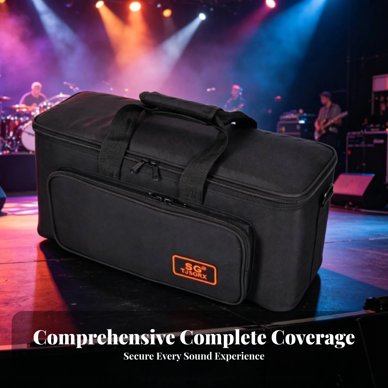 Portable Speaker Carrying Bag Wear-Resistant Padded Speaker Carrier Transport Case Anti-Slip Base Audio Accessory Thick Padding