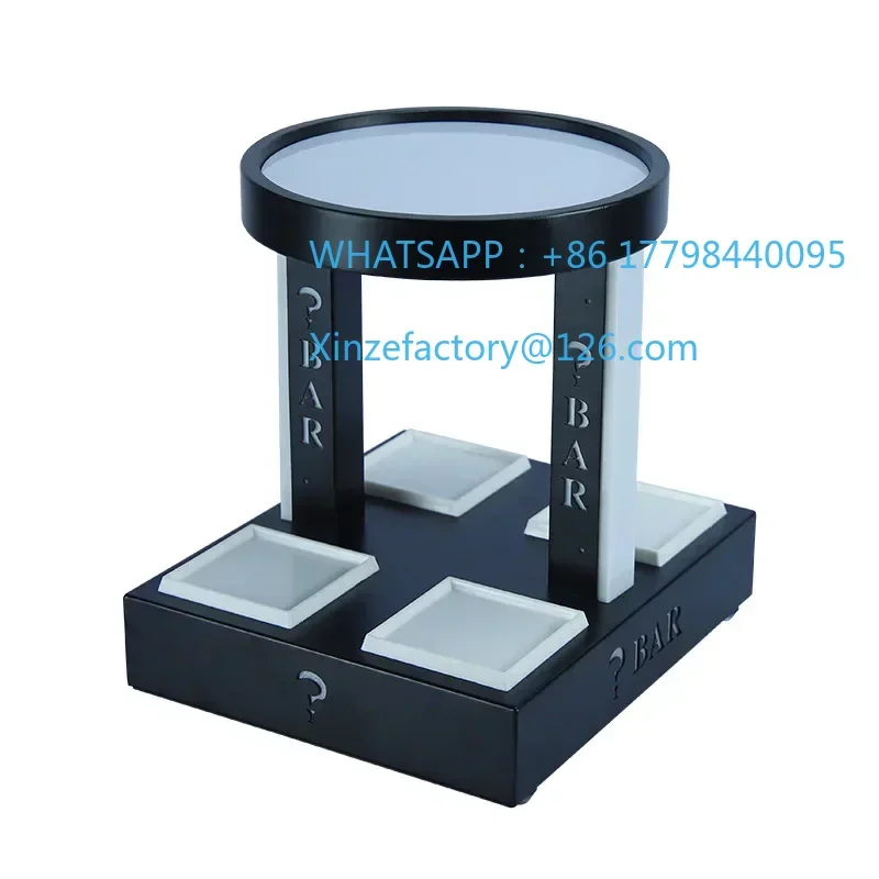 

Настраиваемый двухслойный акриловый светящийся держатель для фруктов KTV бар лоток для хранения закусок красочный светодиодный стеллаж для еды для ночного клуба