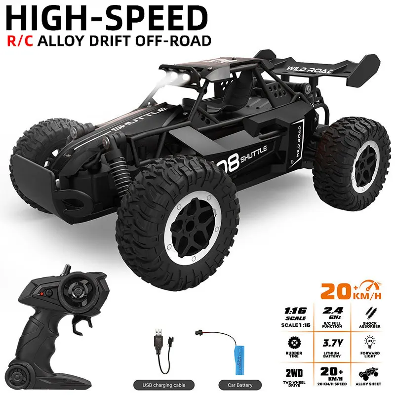 2wd Off-road Rc Drift Stunt Car 1/16 Scale 2.4g High Speed Remote Control Anti-Collision Climbing Car High Speed  Monster Truck