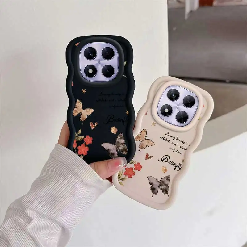 حافظة بتصميم مرن على شكل فراشات خريفية عصرية مضادة للخدش مصنوعة من أجل Redmi Note 14Pro 5G مثالية لـ Redmi #3