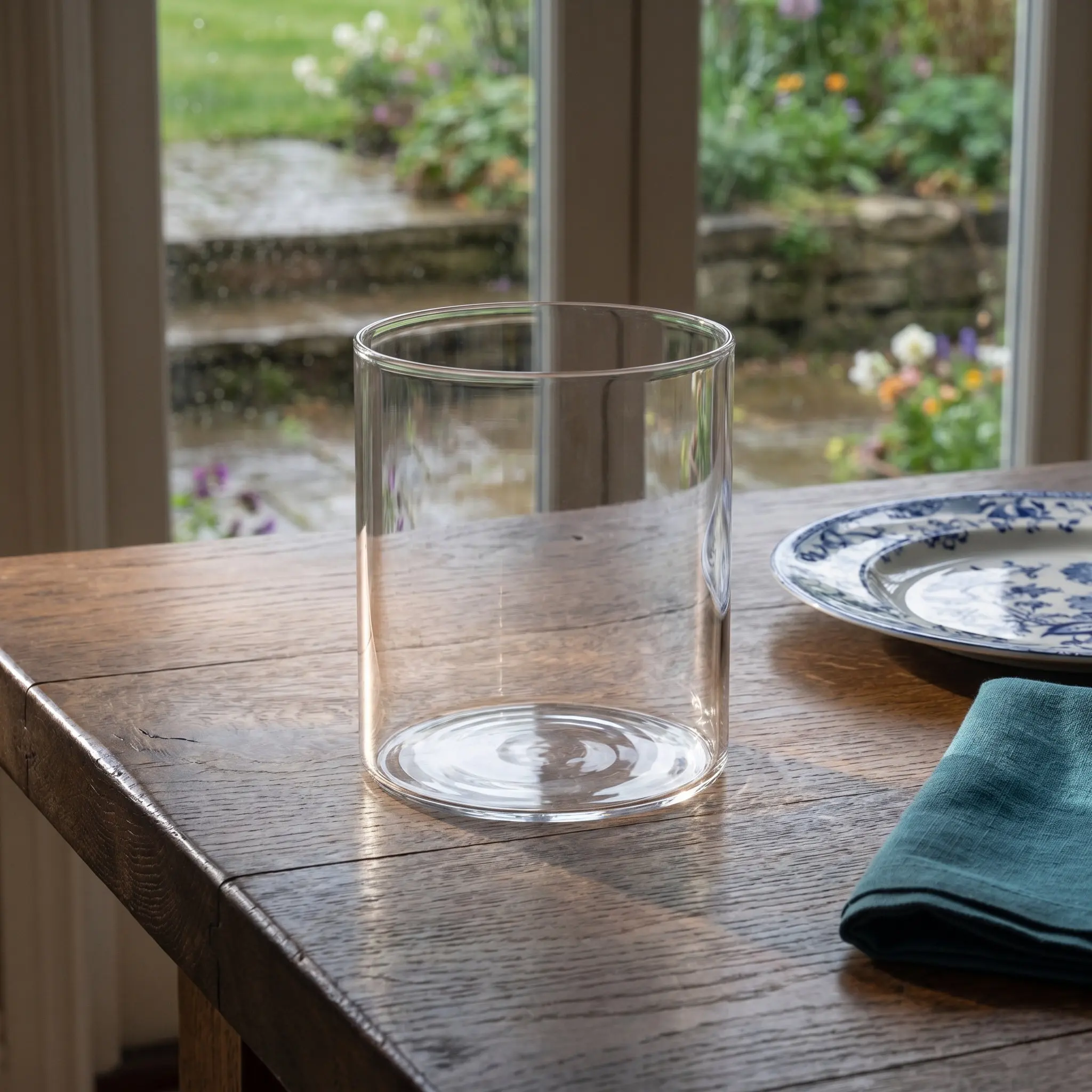 Transparent Hurricane Glass Cylinder Candleholder Cover 9x10cm Clear Glass Shade Replacement Wedding Table Centerpiece Lantern