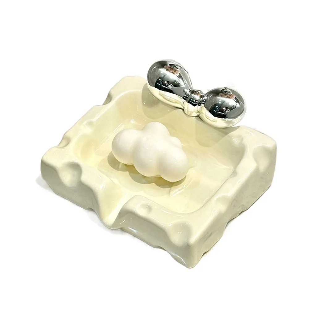

Multi-purpose Ceramic Cheese Soap Box Decorative Household Drain Soap Holder Exquisite Desktop Ornament Shower