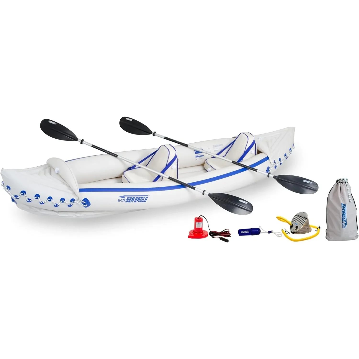 

Be suitable for Sea Eagle SE370 Inflatable Sports Kayak -1-3 Person-Portable Stowable & Lightweight-with Seat(s), Paddle(s), Ele