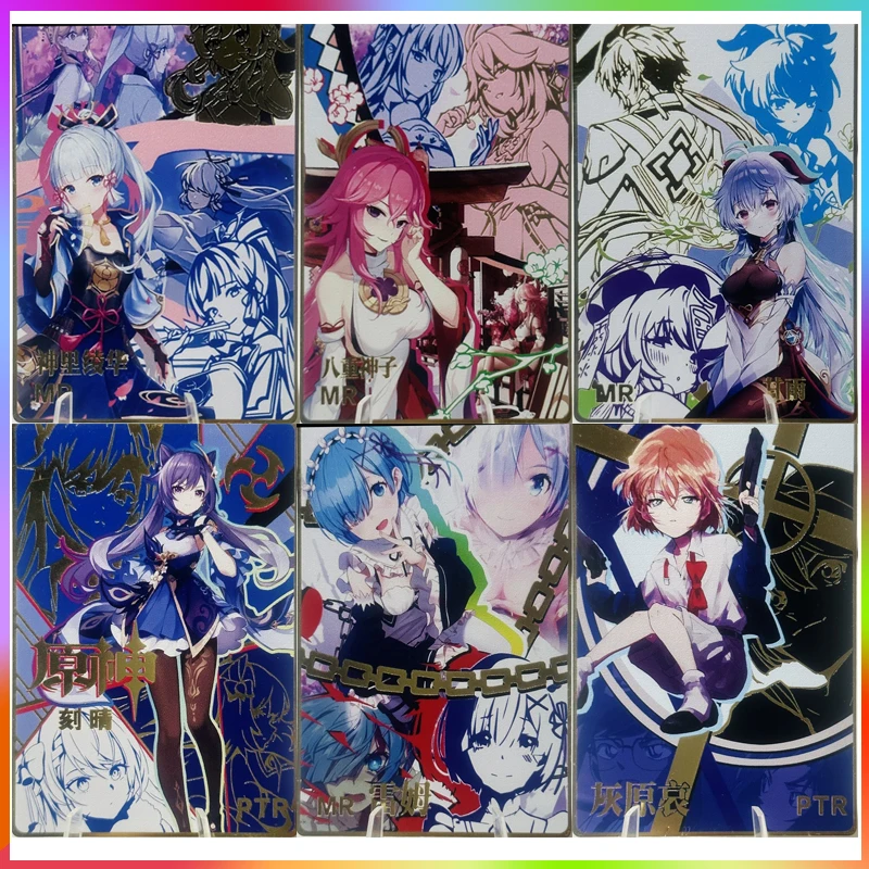 Goddess Story Metal Card DIY ACG Demon Slayer Overlord Anime Card Toys Boy Christmas Birthday Gift Entertainment Board Game