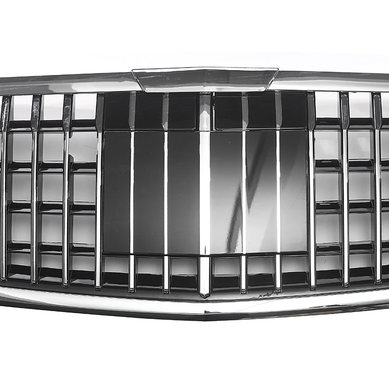 For Mercedes Benz S-Class W222 2014-2020 S400 S450 S500 S580 S680 Front Chrome Silver Maybach Style Front Bumper Grille