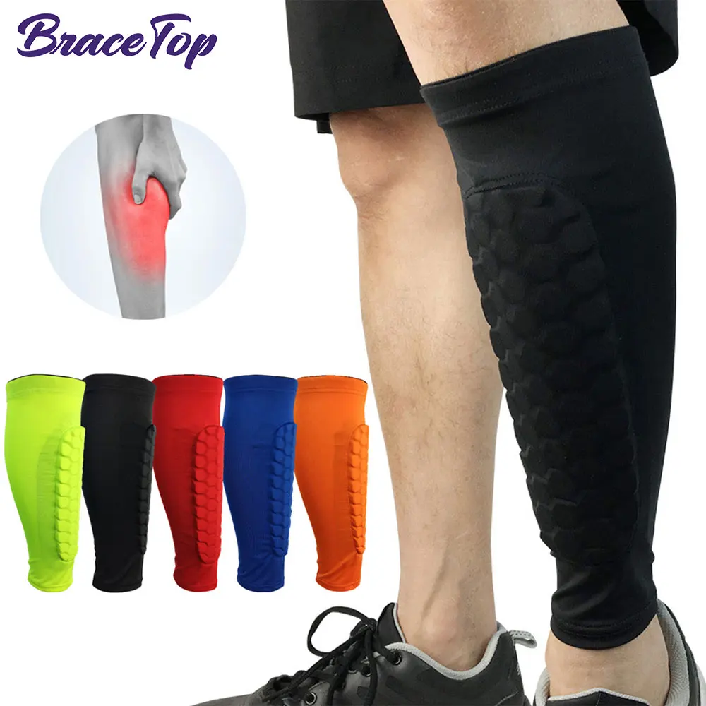 1 PCS Honeycomb Soccer Shin Guards Football Shields Sports Legging Shinguards Leg Sleeves Protective Gear Shank Protector Unisex