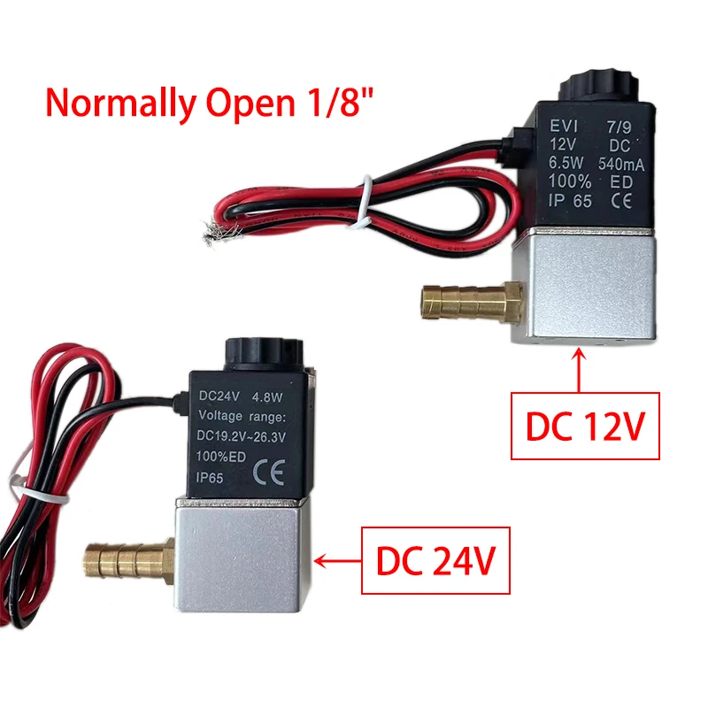 Brass Pagoda Connector 4mm Normally Open Brass Solenoid Valve 1/8\