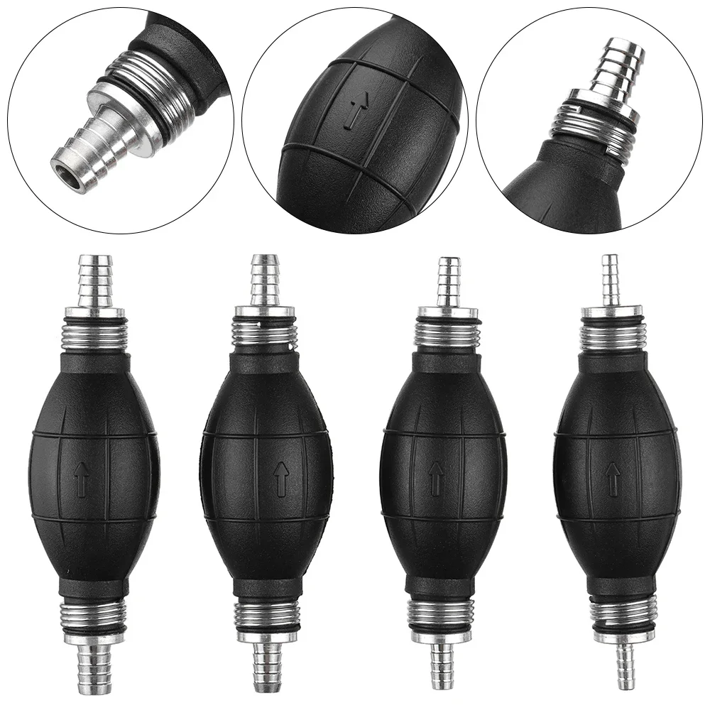 6mm/8mm/10mm/12mm Manual Fuel Pump Rubber Aluminum Hand Primer Oil Gasoline Petrol Diesel Liquid Transfer Pump