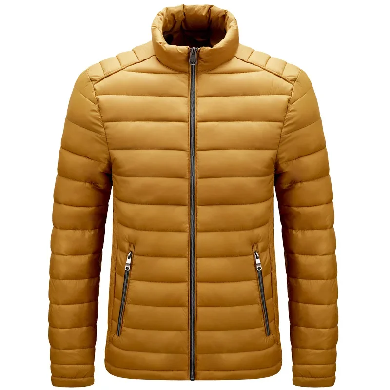 Parkas cálidas a la moda para hombre, chaquetas con cuello levantado, abrigo informal a prueba de viento, prendas de vestir ajustadas, 6XL, otoño e invierno, nuevo