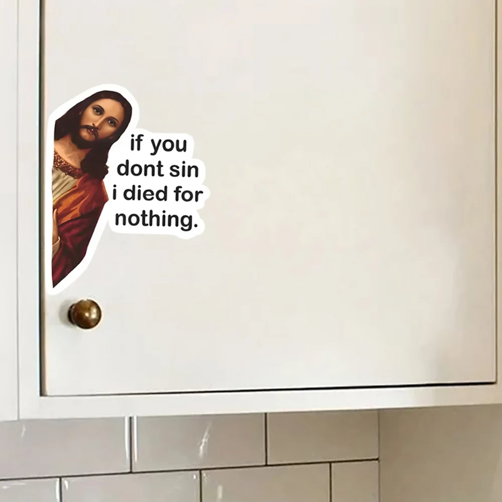 11.5x15 سنتيمتر ، يسوع روح الدعابة إذا لم تترك علامة أنني مات من أجل لا شيء ملصقات نافذة مصد السيارة لشاحنة فان ، شارات سيارة مقاومة للماء