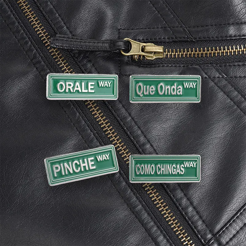 Spicy Mexican Phrase Enamel Pin Pinche Way Como Chingas Street Talk Brooch for Spanish Speakers and Pranksters Everyday Style