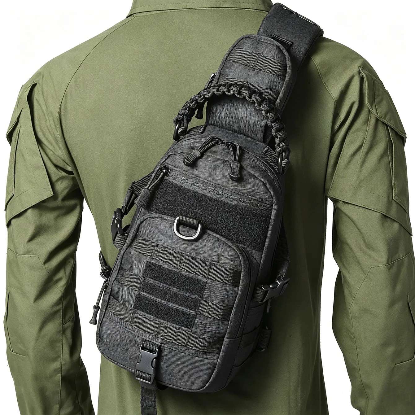 Multifunktionale Outdoor-Brusttasche, Sporttasche für Radfahren, Wandern, tragbare und strapazierfähige Umhängetasche – Detail 10