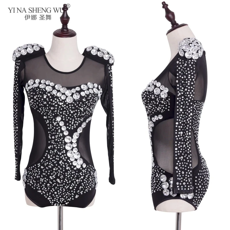 Newest Rhinestone Jazz Dance Modern Dance Costume Fashion High Quality Dancing Dress Stage Show Dresses