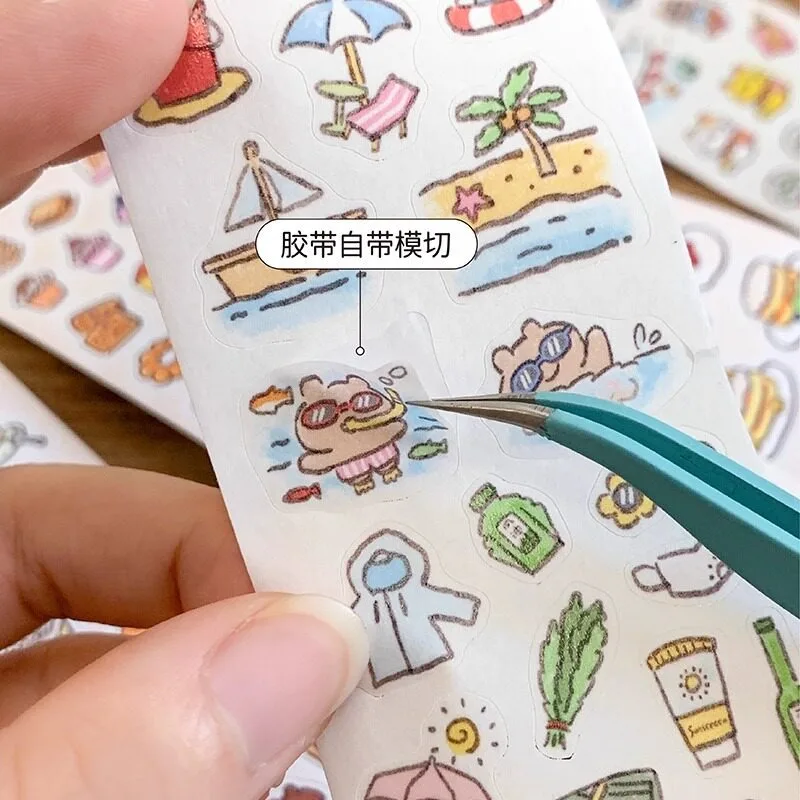 zZoton Baking &Dessert Seasonal Items Die Cut Write Paper Washi Tapes Craft Supplies DIY Scrapbooking Card Making Decor Stickers