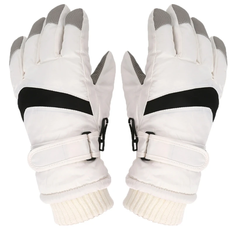 Mitaines neige à doigts complets, 1 paire, gants imperméables pour enfants, mitaines Ski coupe-vent