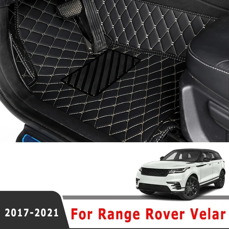 For Land Rover Range Rover Velar 2021 2020 2019 2018 2017 Car Floor Mats Accessories Styling Rugs Carpets Interior Parts Cover