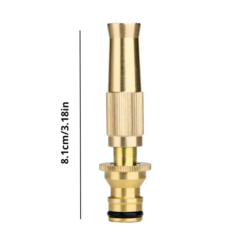 Brass Garden Water Guns Spray Nozzle Universal High Pressure Direct Spray Sprinkler Quick Connector Home Garden Hose Adjustable