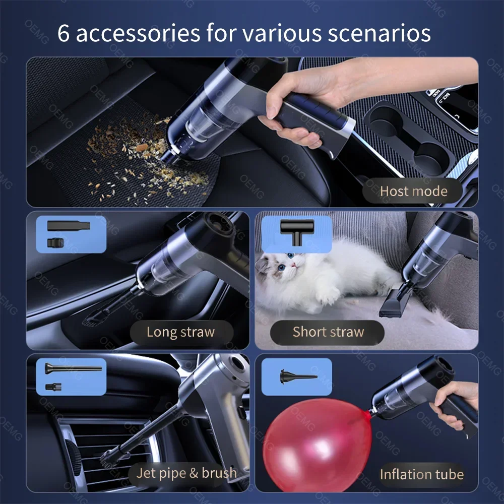 Car Vacuum Cleaner 150000PA Strong Suction Wireless Portable Vacuum Cleaner for Home Appliance Poweful Car Cleaner for Keyboard