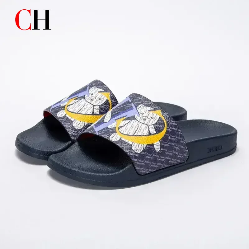 CH Luxury Brand Women's Slippers Classic Letter Printed Design Simple Casual 2024 New PVC Outdoor Fashion Women's Flip Flops