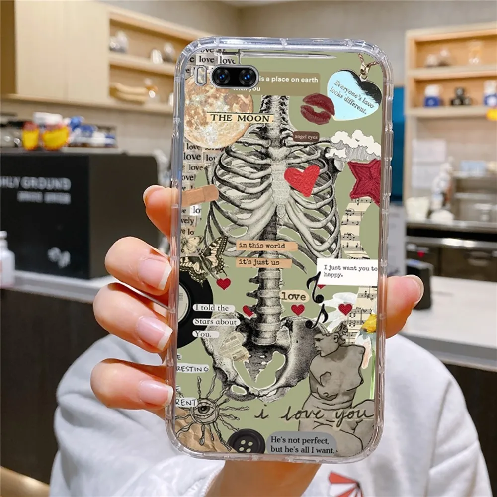 Medical Human Anatomy Phone Case For Huawei Mate P10 P20 P30 P40 P50 Smart Z Honor 50 60 70 Pro Lite Transparent Case