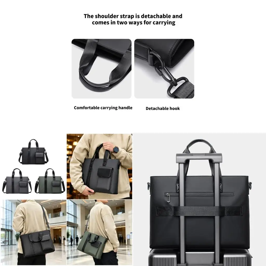 Spacious Single Strap Shoulder Bag For 15.6Inch Laptop Accessaries Storage