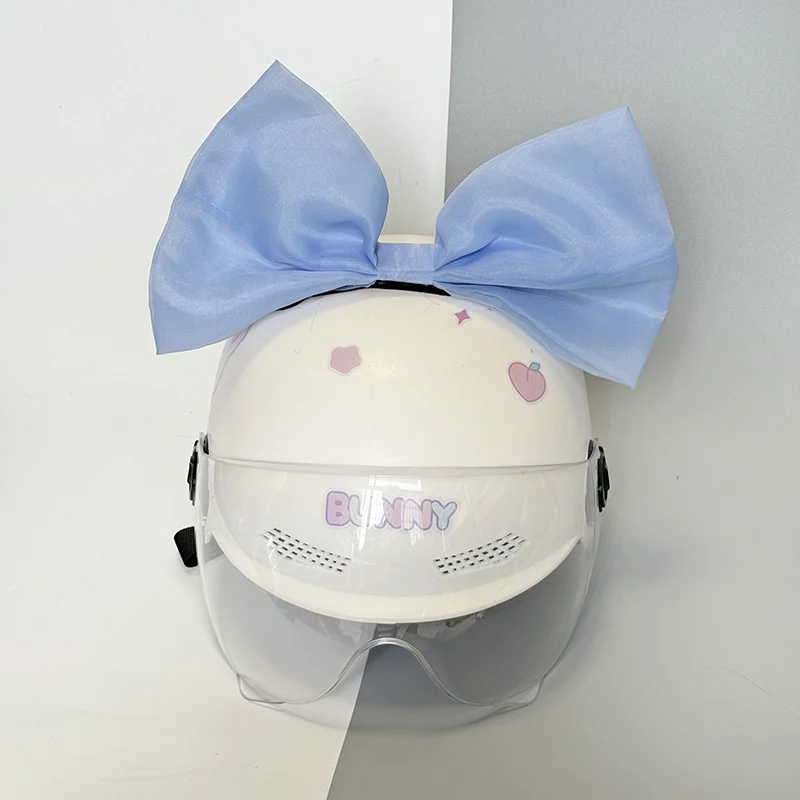 

Декор для шлема, большой бант, аксессуары в виде кошачьих ушек, ретро-аксессуары для мотоциклетного шлема, полный комплект аксессуаров для шлема.