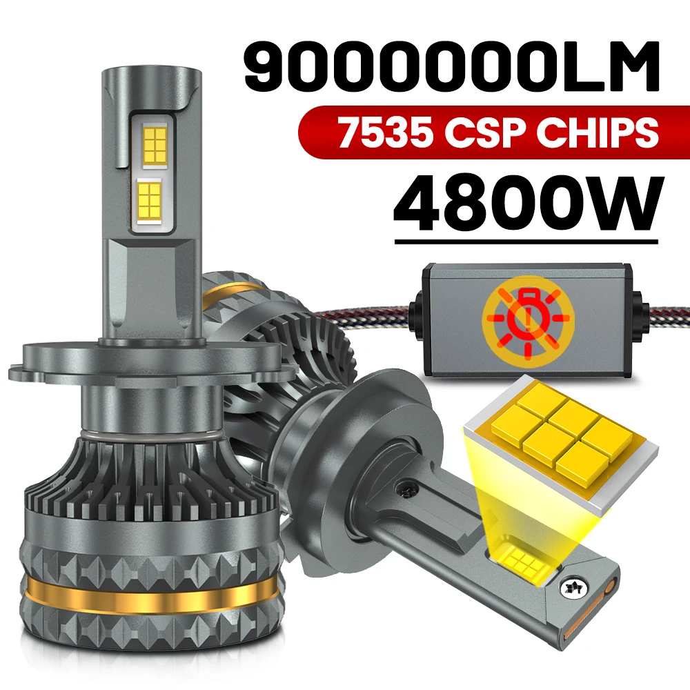 

4800W H4 H7 LED Headlight 9000000LM Led Canbus H1 H3 H11 H8 9005 9006 HB3 HB4 9012 HIR2 9007 H13 H27 880 Fog Lamps Car Light 12V