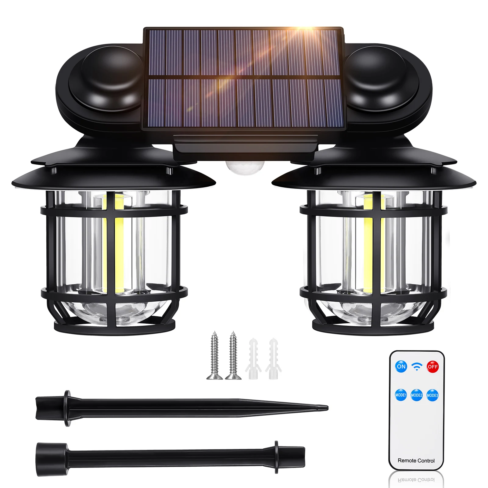 

Solar Garden Light With Remote Control 2 Install Ways Wall Lamp Waterproof Solar Ground Lights For Yard Patio Soil Lawn Lighting