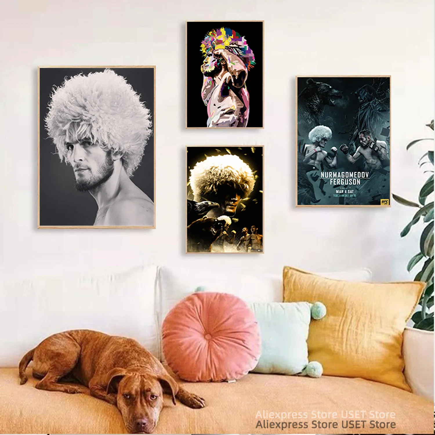 Khabib Nurmagomedov ,synthesize fighter Star Celebrity  Canvas Posters and Prints Canvases Painting Home Decoration