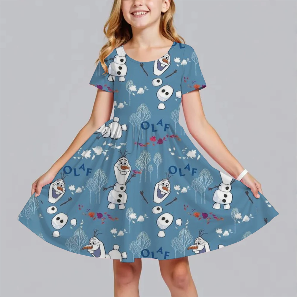 

New kids Nightdress Elsa Cartoon Dress Minnie Printing Sleepwear Girls Nightgowns Children Party Dresses Pajamas Girls Dress