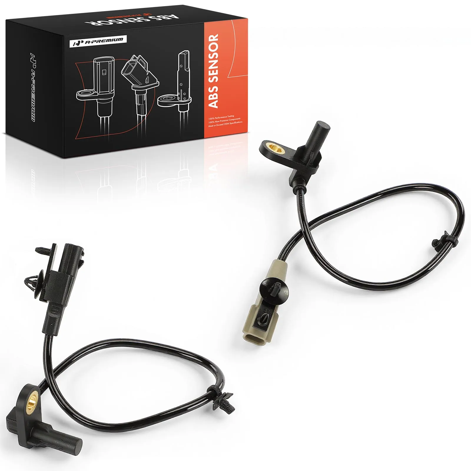 A-Premium 2Pcs Rear Driver & Passenger Side ABS Wheel Speed Sensor for Infiniti Q50 2014-2024 Q60 2017-2022