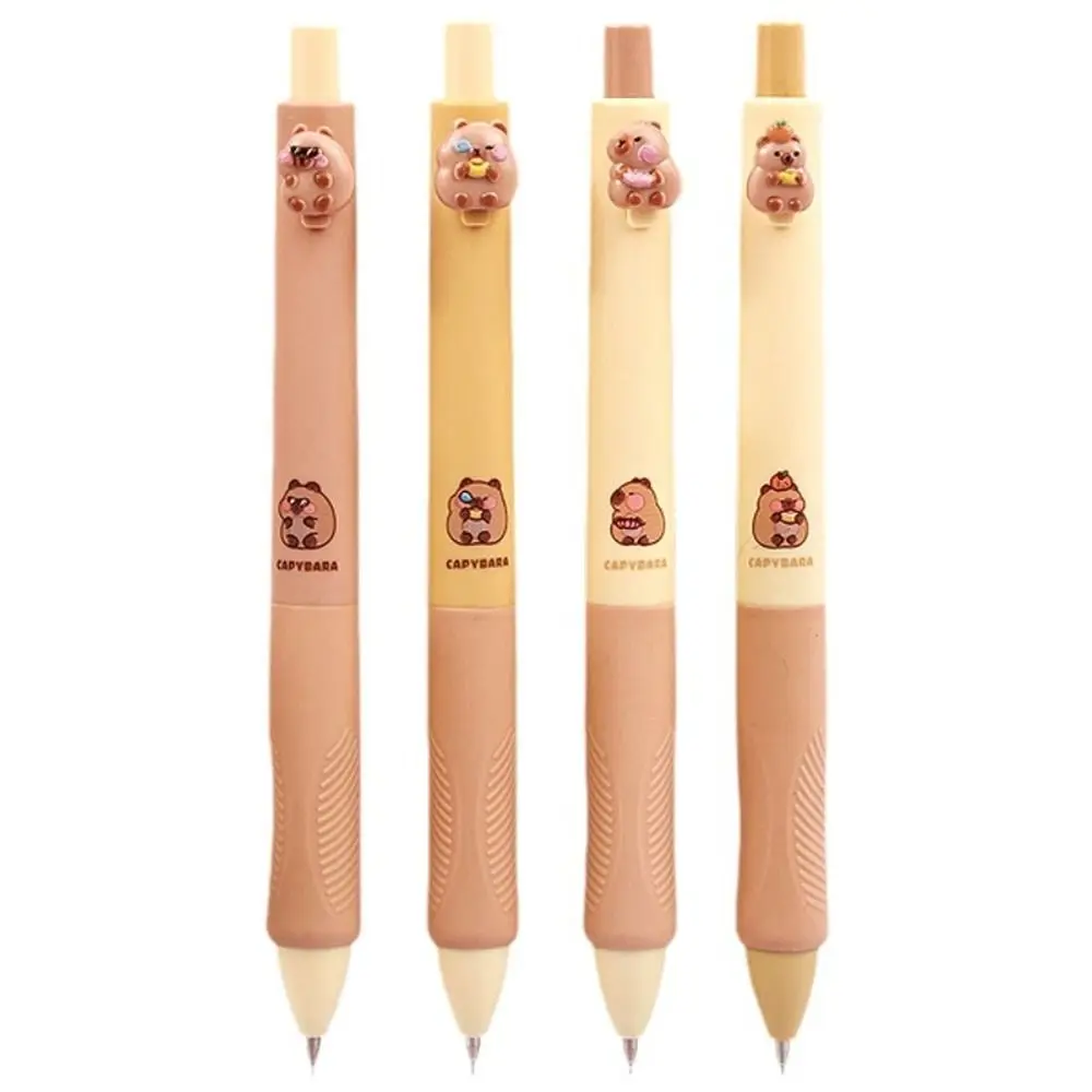 4PCS Aesthetic Capybara Panda Mechanical Pencil Soft Grip Good Looking 0.5mm Propelling Pencil Writing Drawing Automatic Pencil