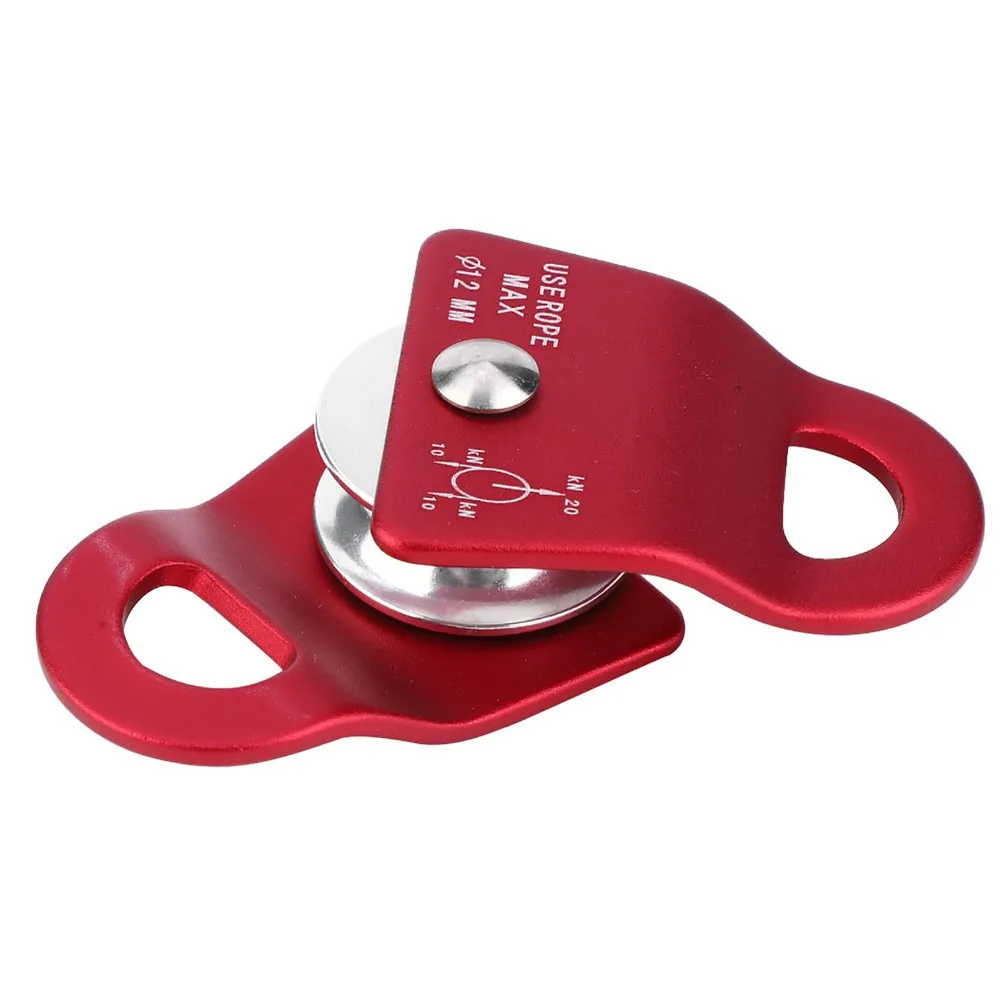 Durable Aluminum Alloy Micro Pulley 20kN Single Sheave Swing Pulley Climbing Pulley Mountaineering