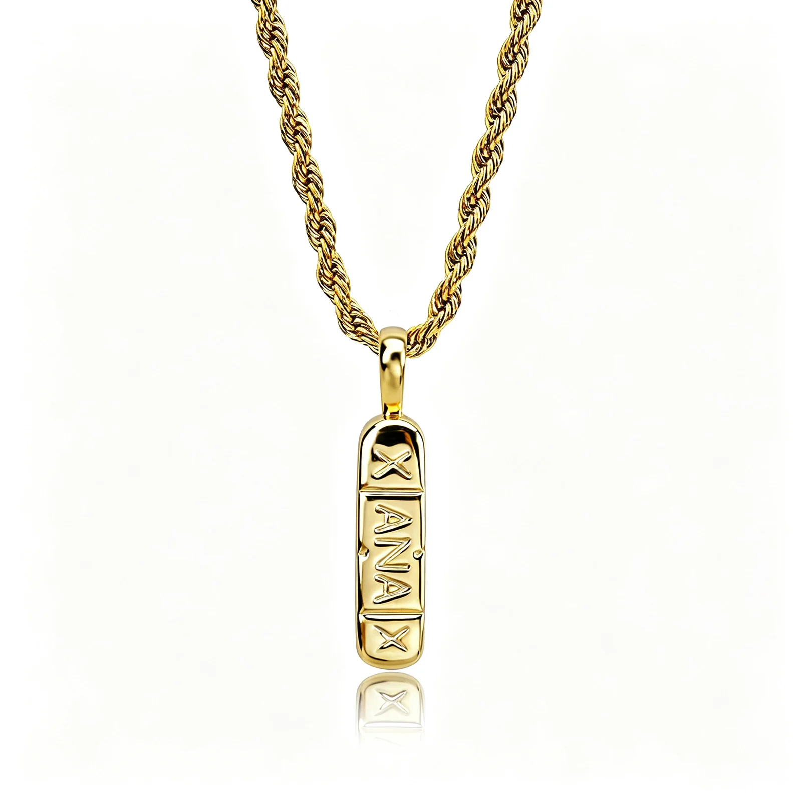 TOPGRILLZ Hip Hop Trendy Schmuck Gold Farbe Messing Xanax Pille Anhänger Halskette Charme Für Frauen Männer Mit 24 "30" Seil Kette – Detail 4
