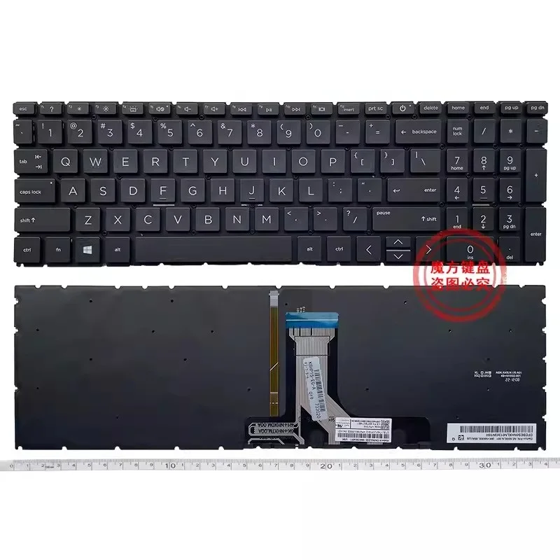 New US Keyboard Backlit for HP Zbook15 PO 15-FD 15-FC TPN-Q286 TPN-Q287 Notebook Keyboard Black Silver