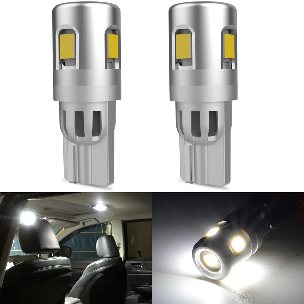 

2x T10 LED W5W 194 168 2835 SMD Led Parking Bulb Auto Wedge Clearance Lamp CANBUS Super Bright White License Light Bulbs Orange