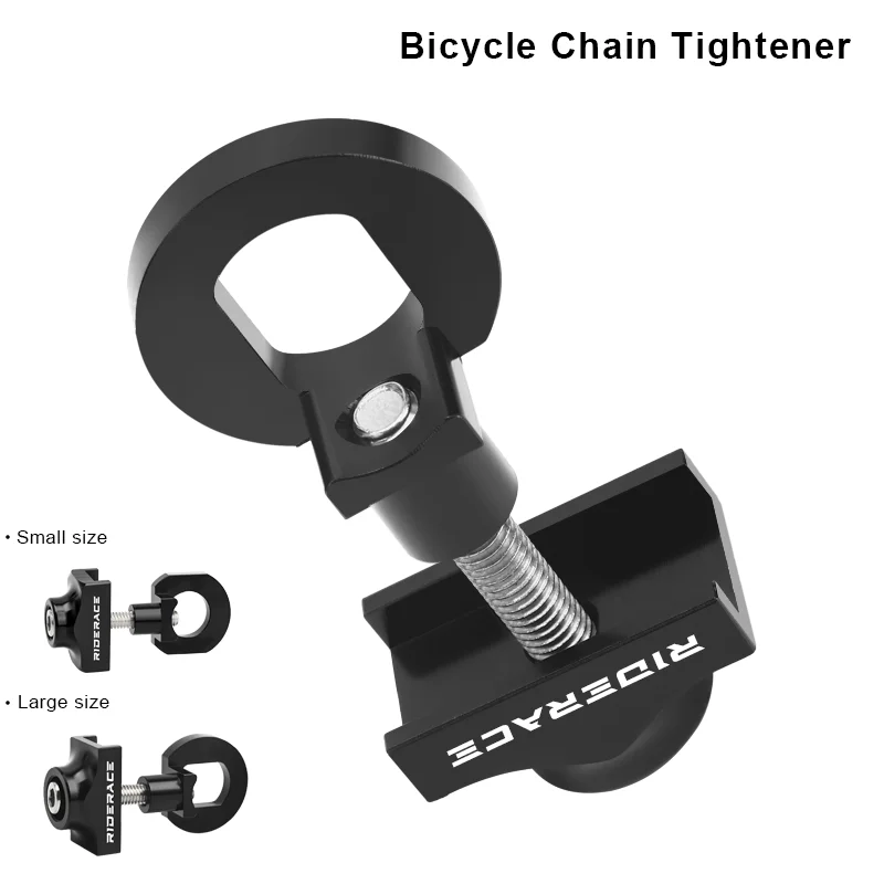 Bike Chain Tensioners Adjuster Bicycle Tensioner Fastener Bolt For DIY Tool Aluminum Alloy Single Speed Adjuster Regulator Black