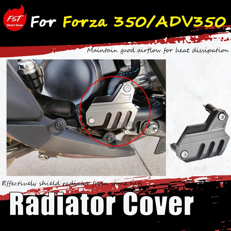 For Forza 350/ADV350 modification accessories - aluminum alloy water tank protection cover - cooling water pump decorative cover