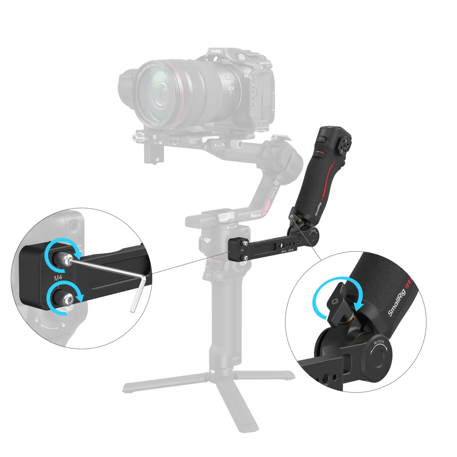 Smallrig Focus Control Sling Handle for DJI RS Series Quick Assembly For DJI RS 2 RS 3 Pro RS 4 and RS 4 Pro Stabilizer