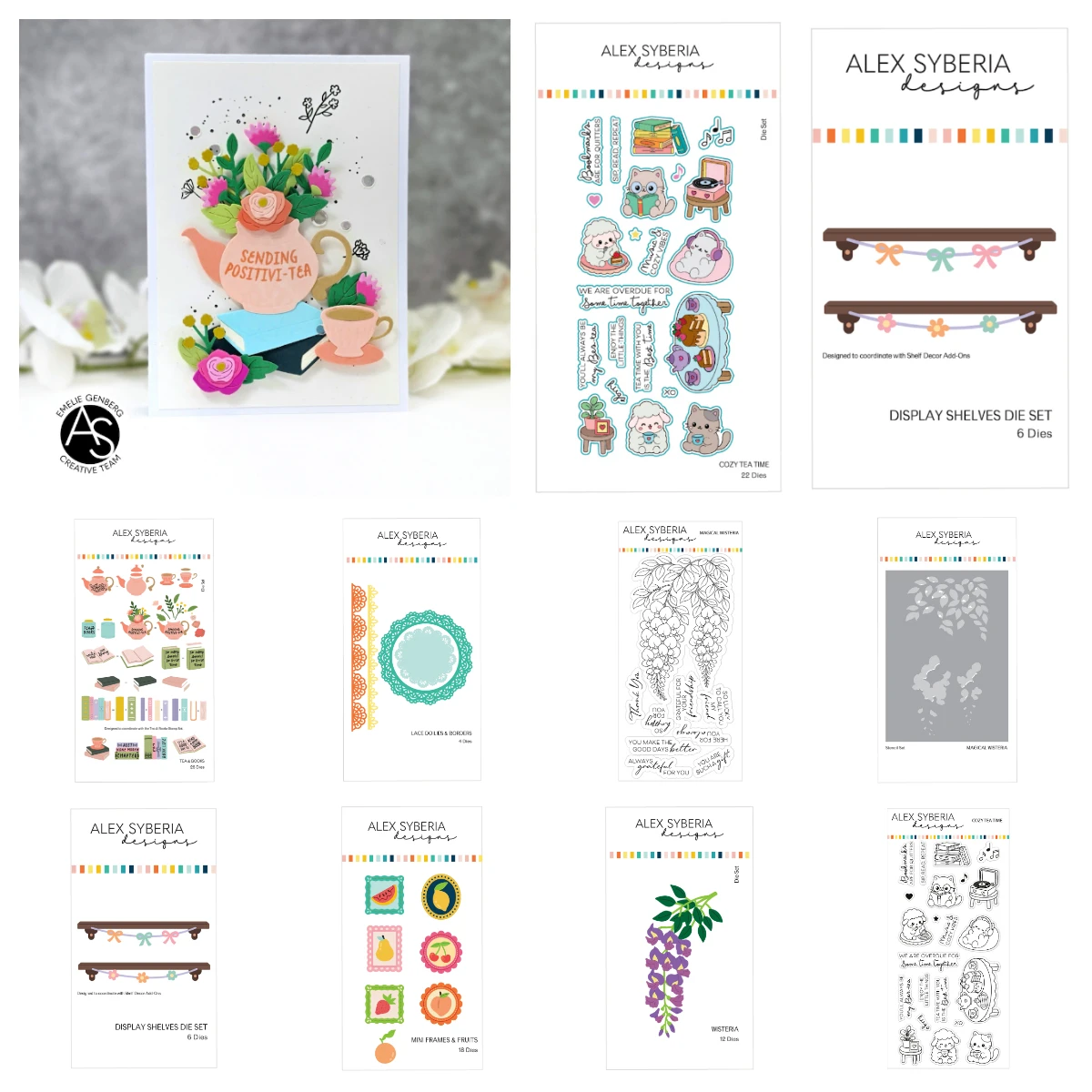 2026 Neue Wisteria Metall-Stanzformen Klare Stempel Schablonen für DIY Scrapbooking Kartenherstellung Alle Arten von Papierhandwerk Dekoration