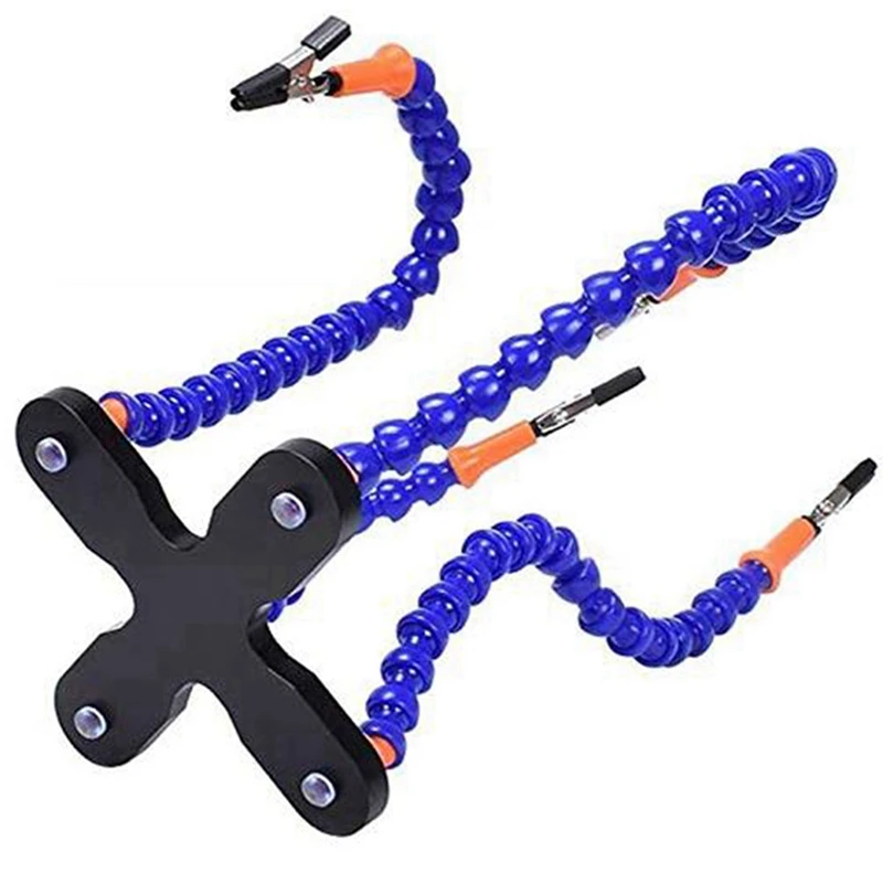 

2X Diy Soldering Third Hand 4Pc Flexible Arms Welding Helping Stand Repair Holder Tool Soldering Station Aux Arms Tool