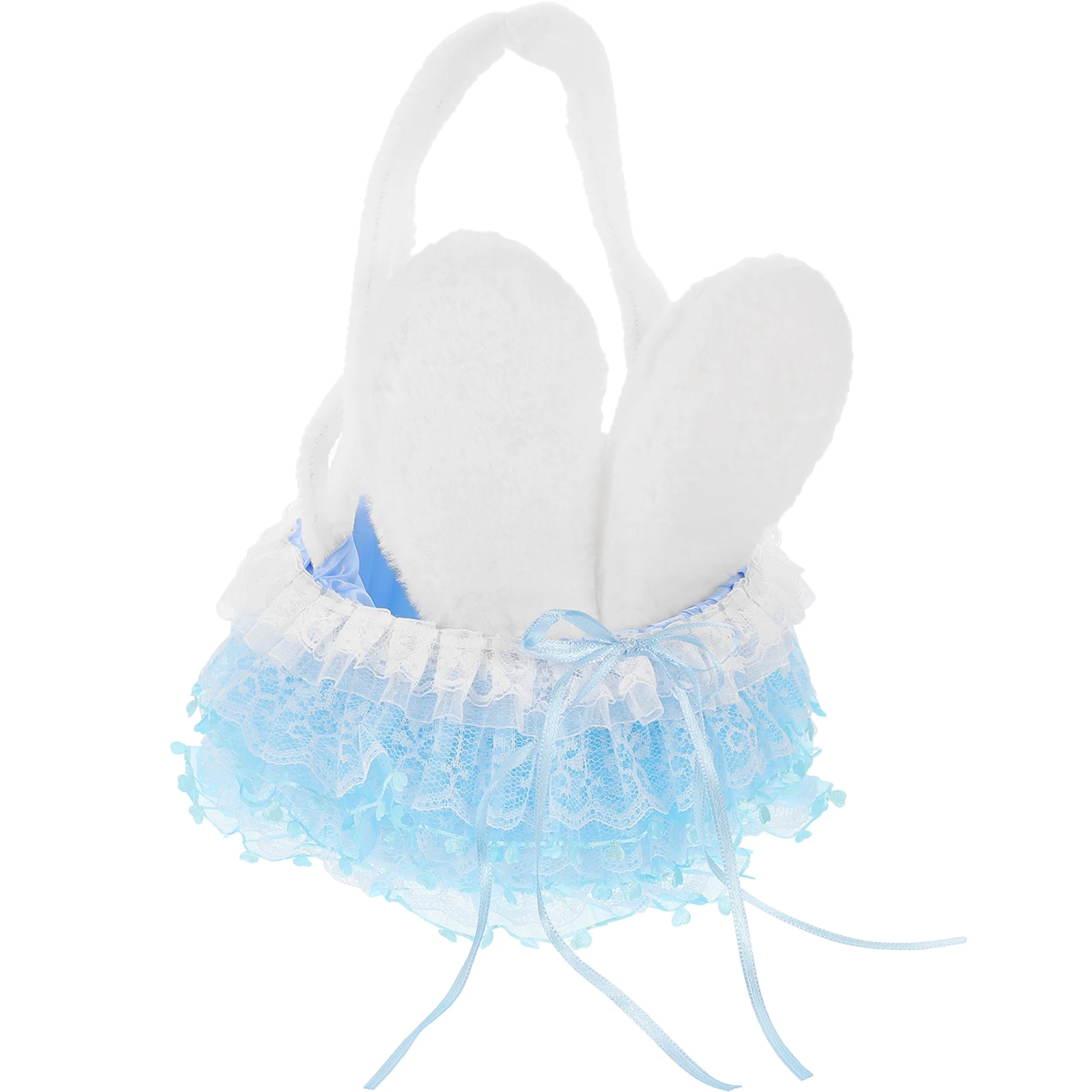 

Bunny Ear Basket 5856 Blue Small H Portable Kids Tote Baskets Easter Wedding Party Use Bunny Ear Tote Basket Storage