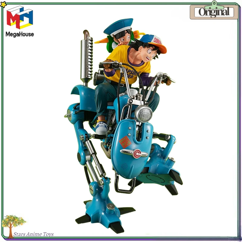 

Original MegaHouse DESKTOP REAL McCOY EX DRAGON BALL Z Son Gokuu and Son Gohan and Biped Walking Robot Ornaments Toys