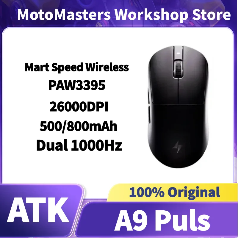 

ATK A9SE A9Puls Wireless Lightweight Mouse Connection PAW3395 260000DPI Dual 1000hz Wired Gaming Mouseprofessional Esports