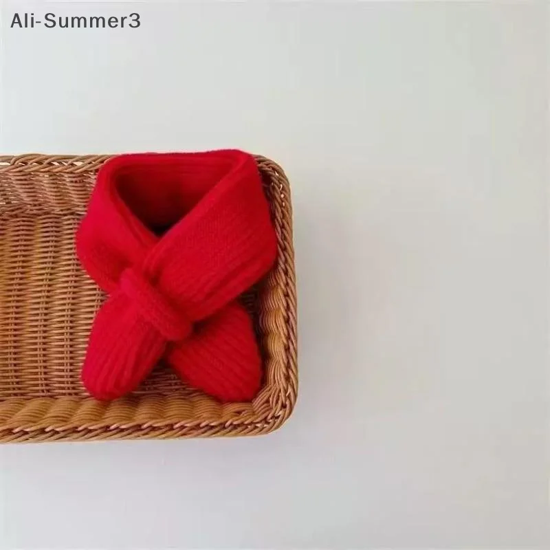 (YY) 1 قطعة وشاح أطفال محبوك ناعم شتاء دافئ الرضع طفل الرقبة الدافئة موضة الأطفال فتاة الصبي الأوشحة الطفل الصلبة منديل