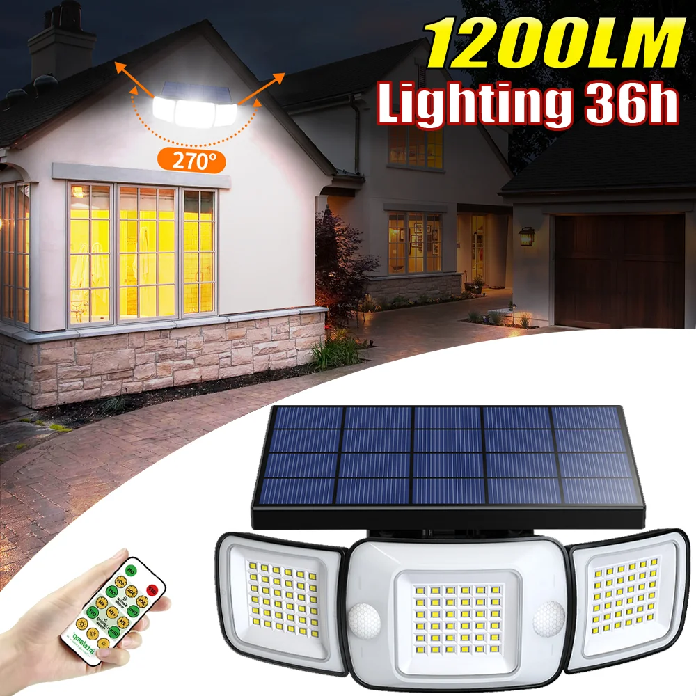 2025年新型-超高輝度108ledソーラーランプ-屋外ガーデンソーラーledライト-防水-太陽光発電-スポットライト-人感センサー付き