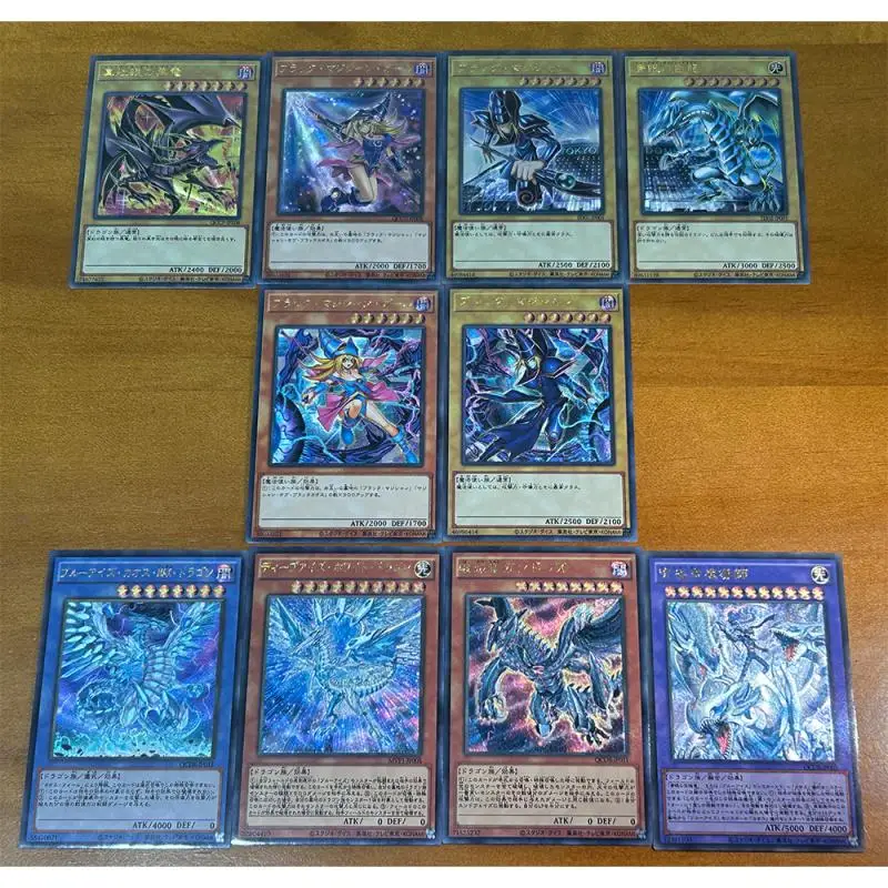 Anime Yu-Gi-Oh DIY ACG Tabletop Battle Games Laser Flash Toys for boys Black Magician Girl Collectible Cards Birthday Present