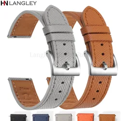 Universal Watch Bracelet Stitched Geniune Leather Band Business Vintage Watch Strap Quick Release Wristband 18mm 20mm For Huawei