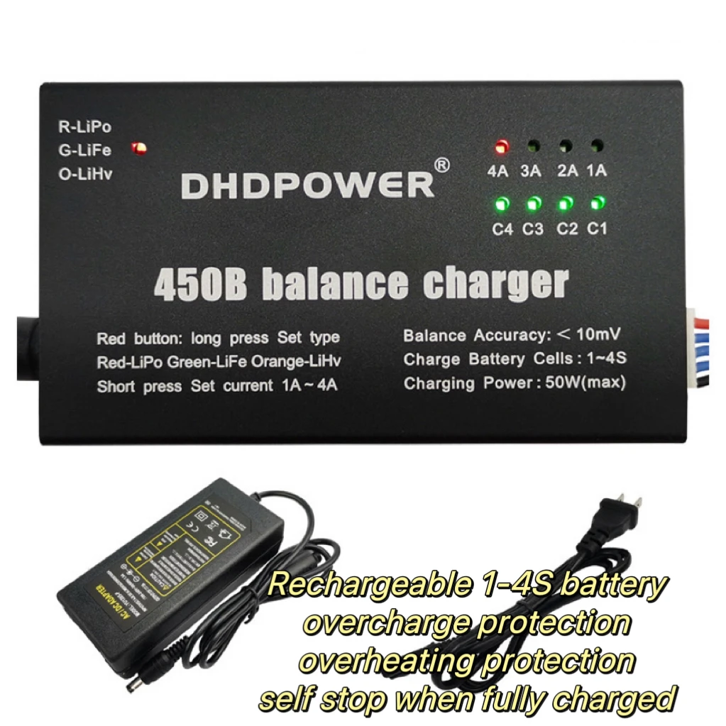 Hobby RC 1-4S battery charger DH450B original quality with best price