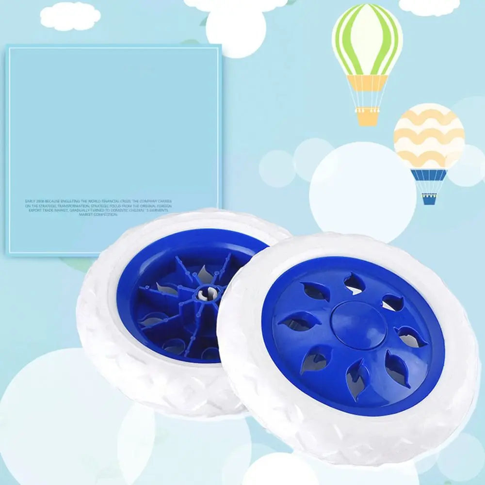 2Pcs EVA Shoppin Cart Wheels 6.3Inch Flexible Travelling Trolley Caster Replacement Anti Slip Tire Wheel Luggage Accessories